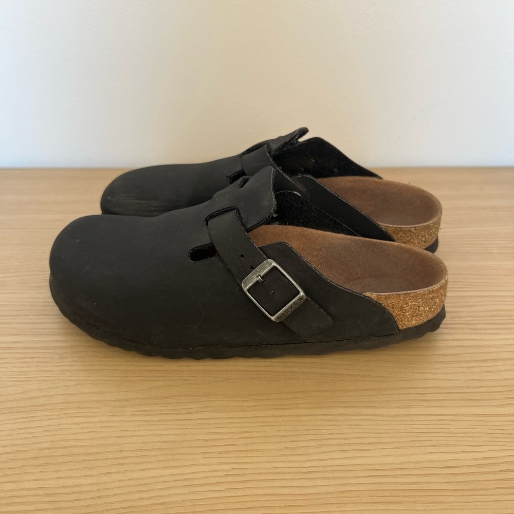 Size EU 36 Birkenstock Oiled Black Leather Bostons